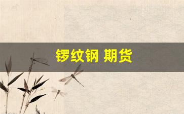 锣纹钢 期货(罗纹钢期货行情)_https://www.fzdzcxj.com_北交所_第1张